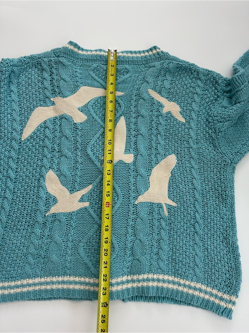 Taylor Swift 1989 Cardigan Taylor’s Version
M/L
Embroidered Seagulls
Cable Knit - Picture 13 of 14